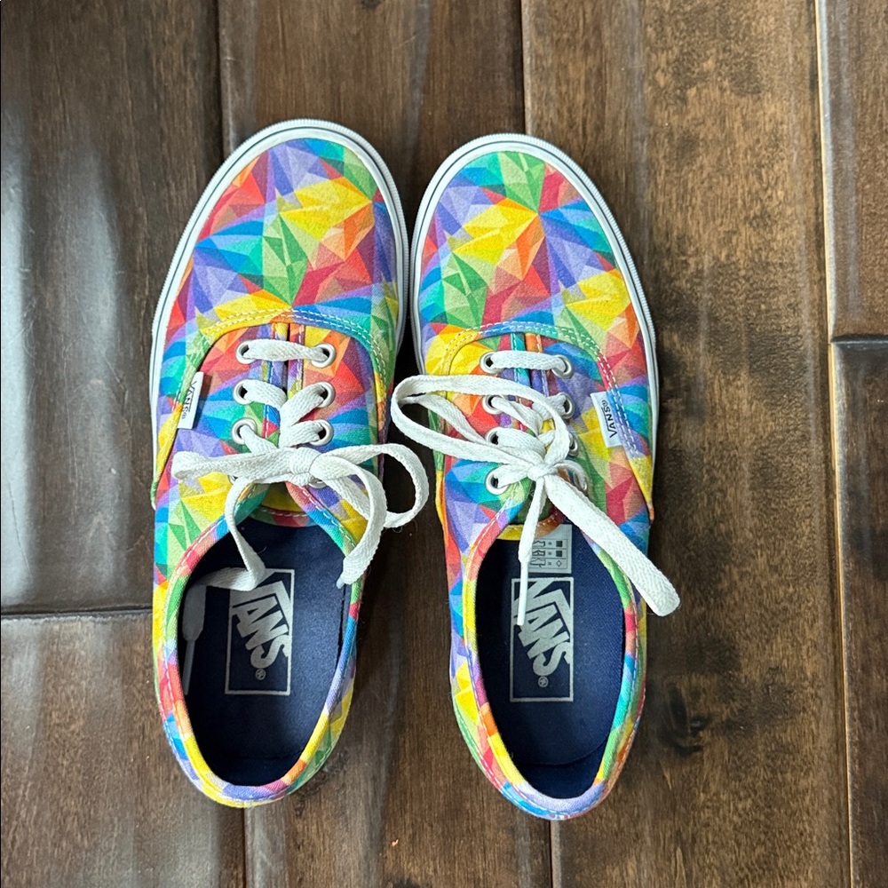 Vans unisex Rainbow Kaleidoscope Prism Lace-up Sneakers  women’s 7 / men’s 5.5